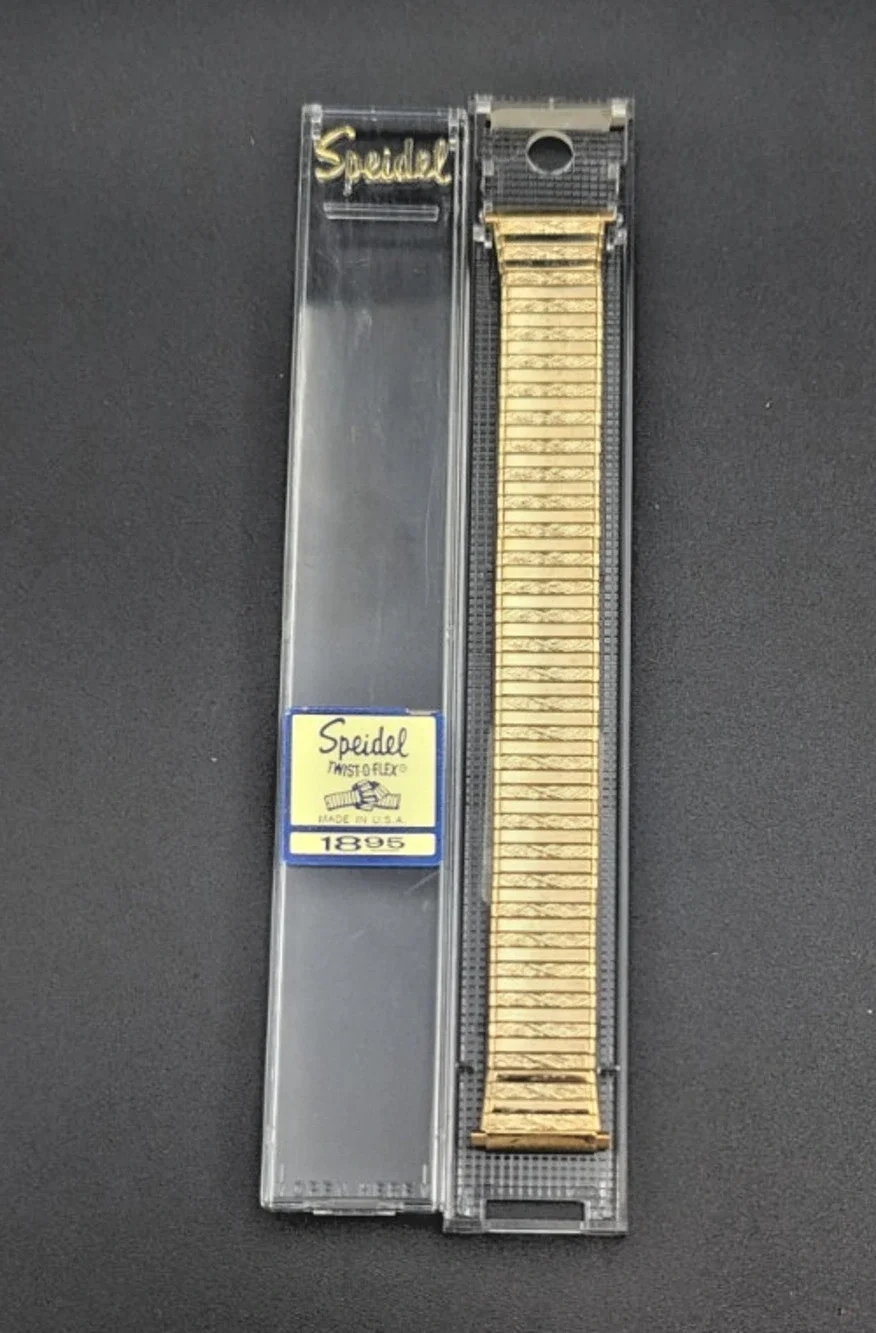 Speidel Gold Twist O Flex Stainless Steel Mens Watch Band